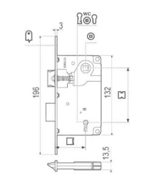 SERRATURA PATENT PICCOLA CENTRO