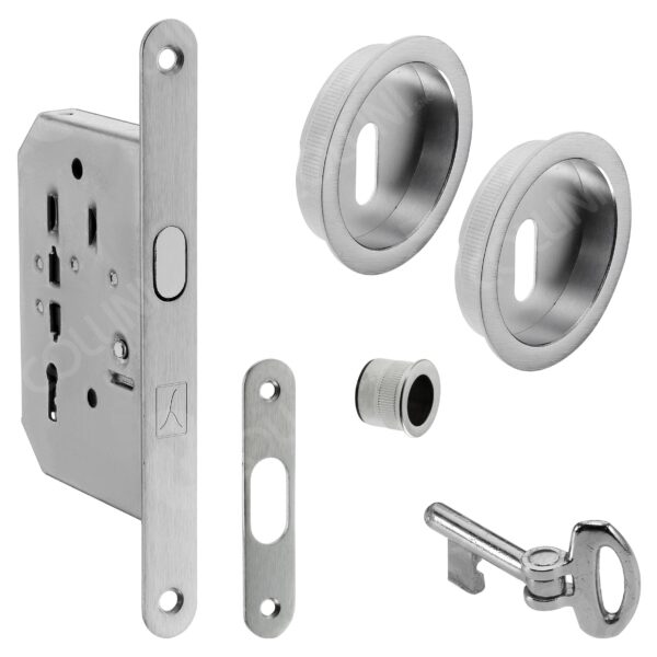 KIT SERRATURA PER PORTE SCORREVOLI CON CHIAVE PATENT