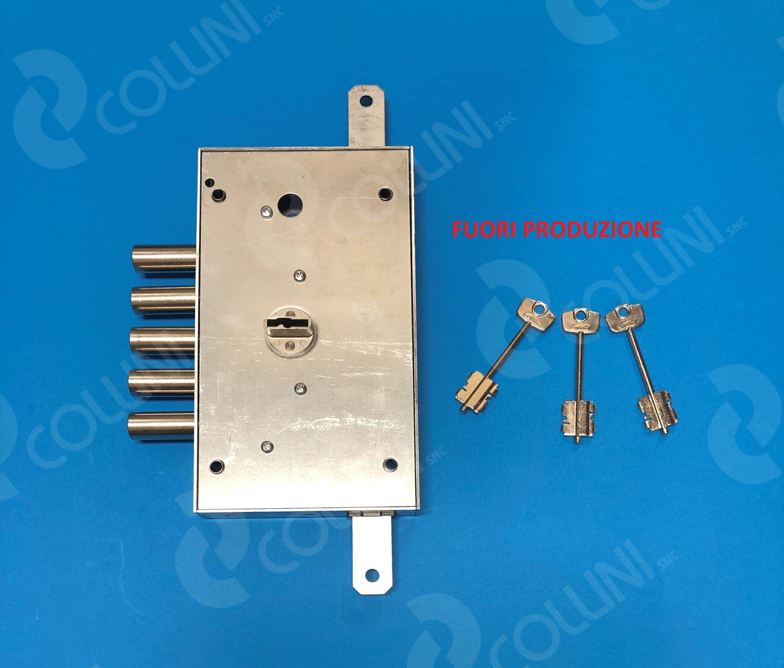 SERRATURA CERUTTI A DOPPIA MAPPA 5 PISTONI PER PORTE BLINDATE