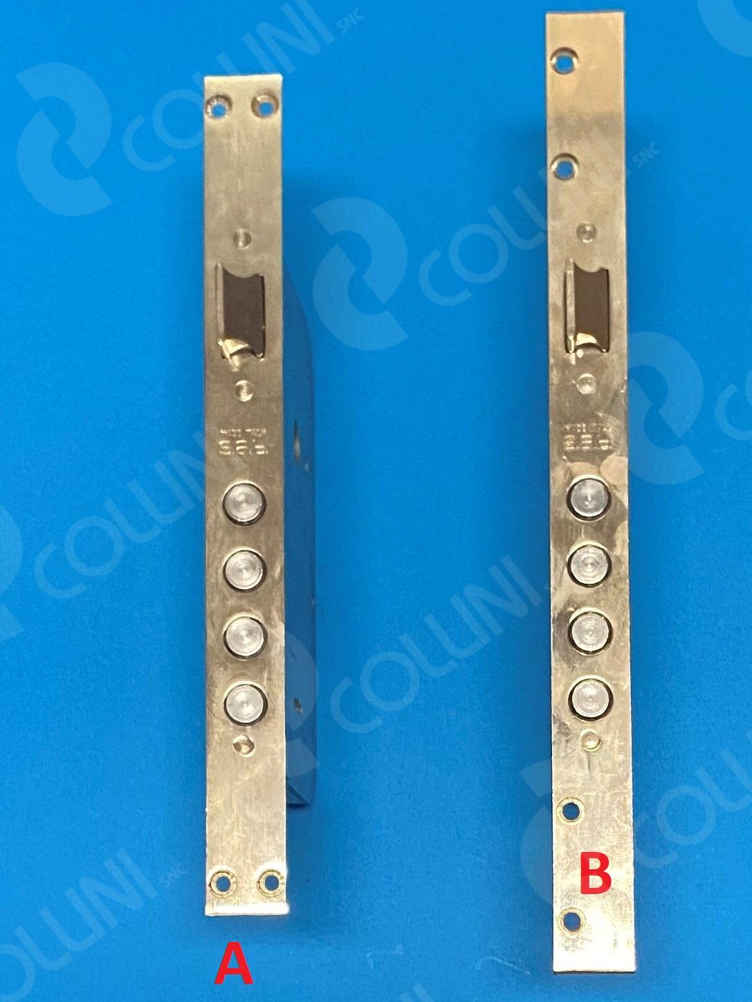 SERRATURA DA INFILARE TRIPLICE 4 PISTONI + SCROCCO - immagine 2