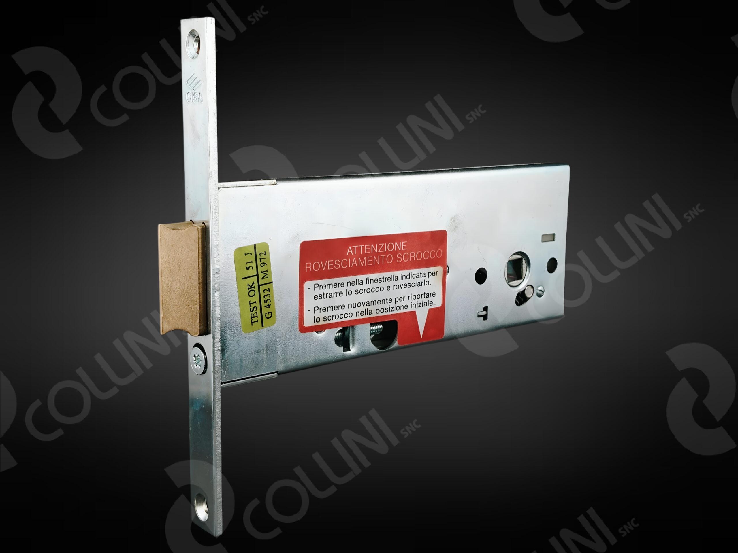 CISA Serratura da infilare a cilindro ovale per fasce (Scrocco con catenaccio centrale incorporato)