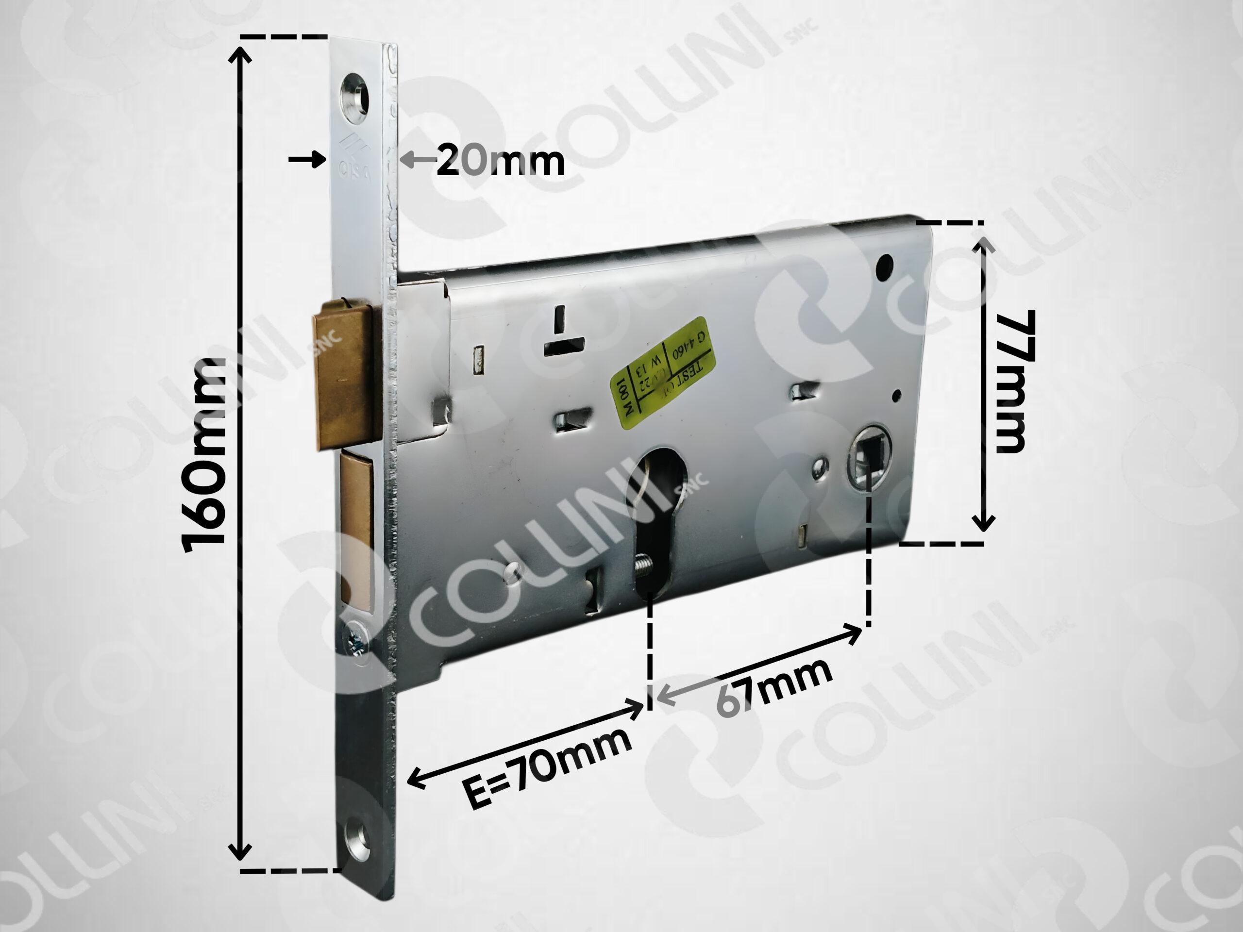 CISA serratura da infilare a cilindro per fasce (Catenaccio e Scrocco) - immagine 3