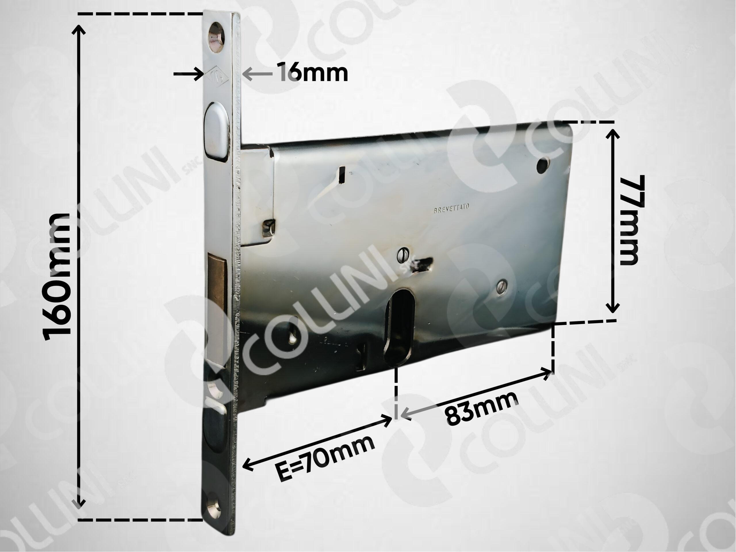 CISA Serratura da infilare a cilindro ovale per fasce (Catenaccio + Scrocco) - immagine 3